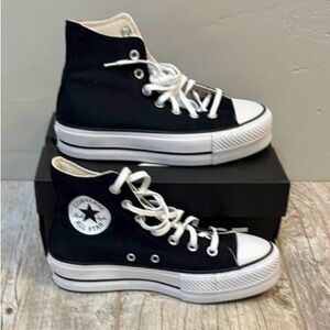 NEW CONVERSE Platform Lift Chuck Taylor All Star Hi High Top Sneaker W 6.5 Black